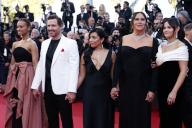 Zoe Saldana, Edgar Ramírez, Adriana Paz, Karla Sofía Gascon and Selena Gomez attend the red carpet premiere of 