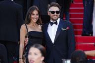 James Franco and Izabel Pakzad attend the red carpet premiere of \'Emilia Perez\' during the 77th Cannes Film Festival at Palais des Festivals in Cannes, France, on 18 May 2024