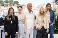 Ella Hunt, Georgia MacPhail, Kevin Costner, Sienna Miller and Abbey Lee Kershaw pose at the photo call of 