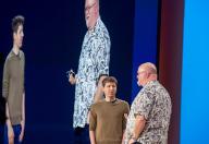 21 May 2024, USA, Seattle: Sam Altman (l), CEO of the ChatGPT company OpenAI, speaks on stage at the Build developer conference with Kevin Scott, Technical Director at Microsoft. Photo: Andrej Sokolow/dpa