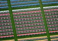 22 May 2024, Bavaria, Munich: Deckchairs in an open-air movie theater in the Olympic Park. Photo: Sven Hoppe/dpa