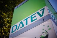 10 May 2024, Bavaria, Munich: The lettering DATEV can be seen on a stele in front of a branch of Datev eG in Munich (Bavaria). Datev eG is a software company and IT service provider for tax consultants, auditors and lawyers. Photo: Matthias Balk/dpa