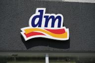 20 May 2024, North Rhine-Westphalia, Cologne: Logo, lettering of the drugstore chain dman of a branch Photo: Horst Galuschka/dpa