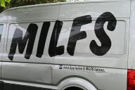 24 May 2024, North Rhine-Westphalia, Cologne: A vehicle belonging to the car sharing provider Miles is repeatedly vandalized. For example, the lettering MILES has been changed to the obscene abbreviation MILFS on a vehicle Photo: Horst Galuschka/dpa