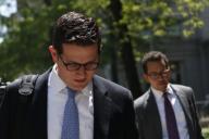 Lawyers Michael Mann (L) and David Rody (R), defense of Venezuelan citizens Efrain Antonio Campo Flores and Francisco Flores de Freitas, leaves a courtroom in New York, United States, 12 May 2016. Campo Flores and Flores de Freitas, relatives of ...