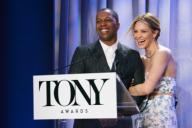 Leslie Odom Jr., Katharine McPhee at the press conference for 2018 Tony Awards Nominations Announcement, The New York Public Library for the Performing Arts, New York, NY May 1, 2018. Photo By: Jason Smith/Everett Collection