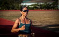 02/05/2024 La atleta de 400 vallas Daniela Rojas GutiÃ©rrez entrenando en Hatillo en horas de la maÃ±ana. Foto Alonso