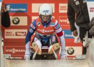 Emily Sweeney of the United States at the start during the FIL luge World Cup in Innsbruck Igls, Austria, at 18.11.17. Photo: Gunter Schiffmann/GASPA