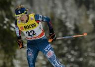 Elizabeth Stephen of the United States in action during the FIS cross country World Cup in Davos, on December 10th, 2017. Photo: Gunter Schiffmann/GASPA