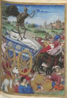 The triumph of Death: the death of Laura. Miniature from P&#xe9;trarque, Les Triomphes, 1500-1505. Found in the collection of Biblioth&#xe8;que Nationale de France
