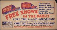 Free Shows in the Parks, New York, [193-]. 
