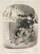 La Visite au salon, 1847. The Visit to the Salon. D&#xe9;cid&#xe9;ment, tous les sculpteurs sont des polissons!...(Father, dragging his children out of an exhibition: 