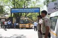 NEW DELHI, INDIA - MAY 1: Air Force Bal Bharati school Lodi Road evacuate in view of Bomb Hoax mail in the morning on May 1, 2024 in New Delhi, India. (Photo by Arvind Yadav\/Hindustan Times