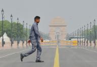 NEW DELHI, INDIA - MAY 12: A mirage is appearing on a hot summer day on the Kartavya Path, in front of India Gate on May 12, 2024 in New Delhi, India. (Photo by Vipin Kumar/Hindustan Times 