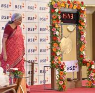 MUMBAI, INDIA - MAY 14: Nirmala Sitharaman, Union Minister of Finance & Corporate Affairs at BSE for interactive session during Vikshit Bharat 2047 a vision for Indian Financial Markets, at BSE on May 14, 2024 in Mumbai, India. (Photo by Anshuman Poyrekar/Hindustan Times