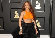 Rihanna at the 59th GRAMMY Awards held at the Staples Center in Los Angeles, USA on February 12