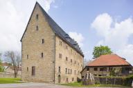 The largest Zinsboden in Thuringia, which was built as a storage building for the Cistercian monastery. Around 1350, the building was remodelled as a storehouse for taxes in kind, Stadtilm, Thuringia, Germany