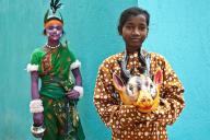 Kharsawan chhau dancers, Sabar dance, traditional dress, vanishing tradition, ho tribe, Jharkhand, India