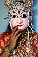 Seraikela Chhau dancer, portrait, hindu mythology, man, costume, vanishing tradition, jharkhand, India