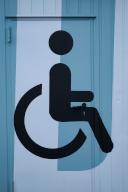Symbolic photo disabled toilet, Düsseldorf, Germany