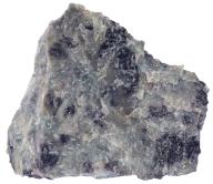 Neptheline Syenite, Magmatic, Mt St Hilaire, Quebec Nepheline syenite is a holocrystalline plutonic rock that consists largely of nepheline and alkali