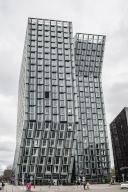Modern high-rise buildings, Reeperbahn, St. Pauli, Hamburg, Germany