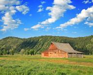 Farmhouse, Tetons, Moulton Barn, Wyoming, United States, North