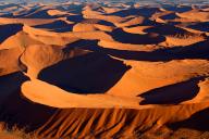 Africa, Namibia, sand dunes of Sossusvlei, structures, aerial view