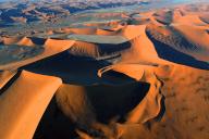 Africa, Namibia, sand dunes of Sossusvlei, structures, aerial view