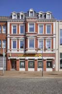 Commerzbank in the city centre of Husum, Nordfriesland district, Schleswig-Holstein, Germany