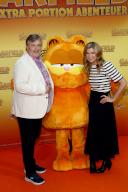 Hape Kerkeling and Anke Engelke at the German premiere of the film GARFIELD - EINE EXTRA PORTION ABENTEUER at the cinema in the Kulturbrauerei on 5 May 2024 in