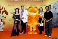 Anni The Duiker, Hape Kerkeling, Anke Engelke and Aurel Mertz at the German premiere of the film GARFIELD - EINE EXTRA PORTION ABENTEUER at the cinema in the Kulturbrauerei on 5 May 2024 in