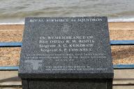 RAF 44 Squadron remembrance memorial plaque, The John Bradfield Viewing Area, Felixstowe, Suffolk, England