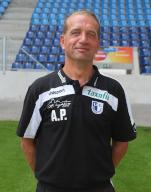 Head coach Andreas Petersen at the team presentation of 1 FC Magdeburg 2013\/2014