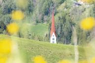 Mieders Church Stubai Valley Flowers, Austria