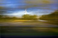 Long exposure from a moving train, Bückeburg, Lower Saxony, Germany
