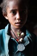 Orthodox christian girl from the Amhara ethnic group, Ethiopia