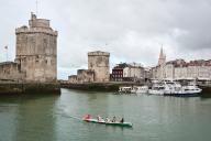 Old port of La Rochelle, sea rowing, France