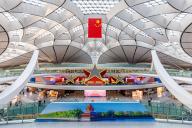 Terminal of the new Beijing Daxing New International Airport (PKX) in Beijing, China
