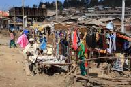 In the highlands of Abyssinia, in the Semien Mountains, Semien Mountains, village of Debark, street scene, market stall, Ethiopia