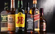 POZNAN, POLAND, AUG 18, 2017: Whiskey is the most popular liquor in the world. Originated probably in Ireland, now it is produced on grand scale also in India, Scotland, USA, Canada and Japan, North