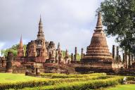 Mahathat temple in sukhothai historical park, sukhothai province