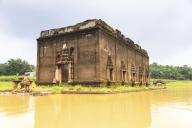 Ruin temple under water in sangkla