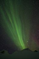 Northern Lights (Aurora borealis), Stuor Reiaddavaggi, Kebnekaisefjaell, Norrbotten, Lapland, Sweden, March 2014