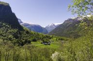 Spring landscape, Fortundalen (Fortunsdalen), Luster, Sogn og Fjordane Fylke, Norway, May 2012