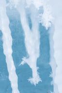 Ice structures in the frozen river Abiskojohkka, Abisko National Park, Norrbotten, Lapland, Sweden, December 2012