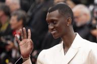 Cannes, France, 15.5.2024: Alioune Badara Fall at the premiere of Furiosa: A Mad Max Saga on the red carpet of the Palais des Festivals during the 77th Cannes International Film Festival. The 77th Cannes International Film Festival will take place 