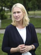 German SPD politician and Federal Family Minister Manuela Schwesig Round table in Magdeburg on 15.6.2017 German SPD politician and Federal Family Minister Manuela Schwesig Round table in Magdeburg 15.6