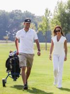 Former footballer Michael Ballack with girlfriend Natascha at the 8th Golf Charity Masters Leipzig on 22.8