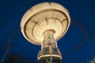 Carousel at night, Calgary Stampede Midway, Calgary, Alberta, Canada, North